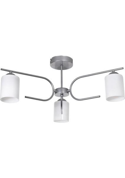 Aloha Modern Tasarım Salon Yatak Odası Mutfak Gri Renk Beyaz Camlı 3 Lü Avize fiyatları