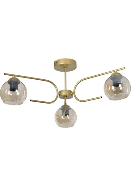 Aloha Modern Tasarım Salon Yatak Odası Mutfak Eskitme Renk Bal Camlı 3 Lü Avize fiyatları