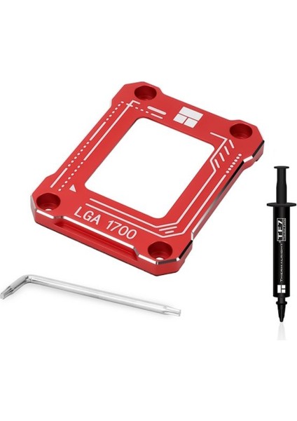 Intel Lga 1700 Soketli Işlemciler Için Kırmızı Güçlendirme Kiti (Tf7 Termal Macun Dahildir) (Lga 17XX-BCF-RED)