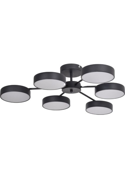 Bego Modern Salon Yatak Odası Giyinme Odası Mutfak Beyaz Işık Ledli Siyah Renk 6 Lı LED Avize modelleri