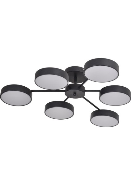 Bego Modern Salon Yatak Odası Giyinme Odası Mutfak Beyaz Işık Ledli Siyah Renk 6 Lı LED Avize fırsatları