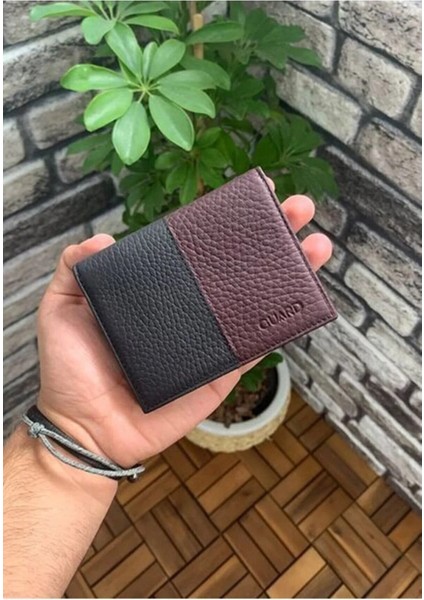 Deri Mat Yeşil/lacivert Erkek Cüzdanı (T1367)