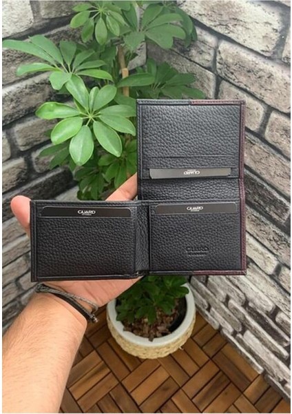 Deri Mat Yeşil/lacivert Erkek Cüzdanı (T1367)