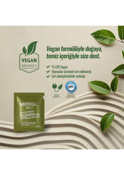 Metsgo Premium Dryer Parfüm Silkwave – 12 x 3 ml Şase + 1 Yün Kurutma Topu – Çamaşır Kurutma Makinesi Için