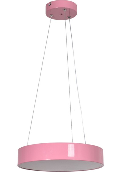 Dakota Modern Panel Ledli Salon Çocuk Odası Yatak Odası Mutfak Pembe Renk LED Avize (Beyaz Işık) fiyatları