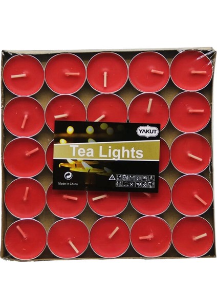 25 Parça Renkli Tea Light Mum (4887)
