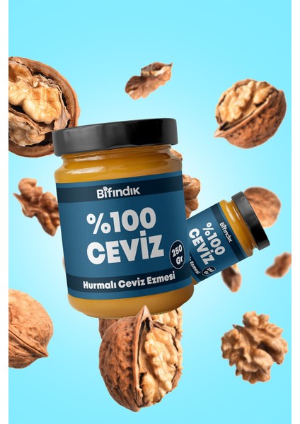 Hurmalı Ceviz Ezmesi Katkısız Taze Çekim Doğal Sürülebilir Kahvaltılık %80 Ceviz Ezmesi 250 Gram fiyatları