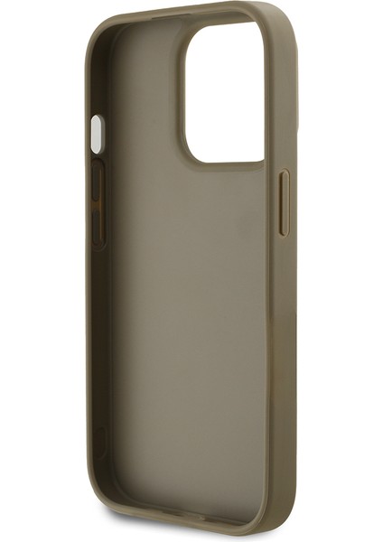 Apple iPhone 14 Pro Max Kılıf Lisanslı Taşlı Yazılı Metalik Rhinestones Pu Deri Kapak Kahverengi fırsatları