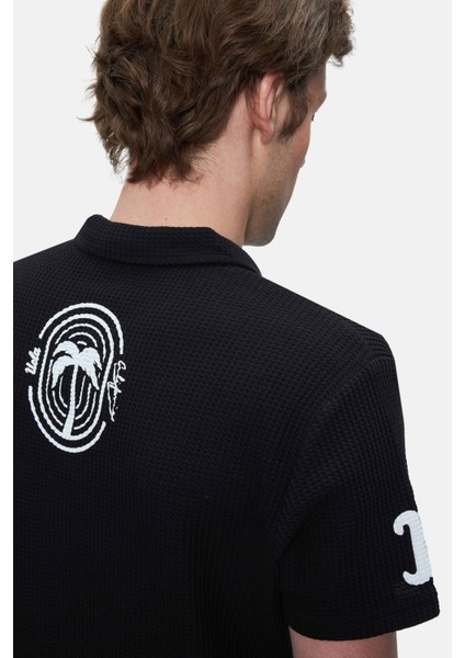 Russel Bej Polo Yaka Baskılı Erkek Tshirt