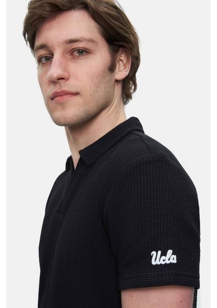 Russel Bej Polo Yaka Baskılı Erkek Tshirt
