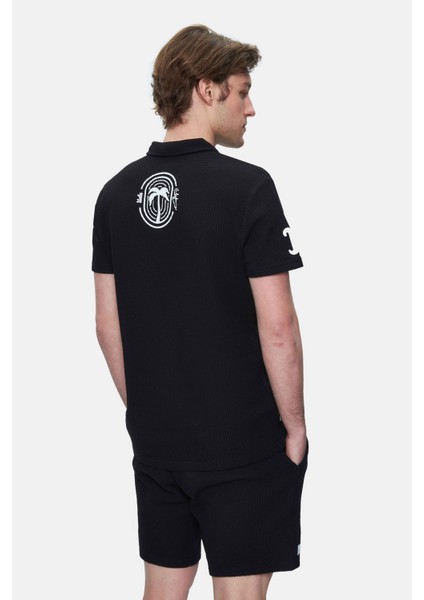 Russel Bej Polo Yaka Baskılı Erkek Tshirt