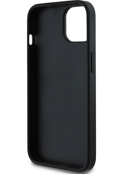 Apple iPhone 14 Kılıf Lisanslı Taşlı Yazılı Metalik Rhinestones Pu Deri Kapak Siyah fırsatları