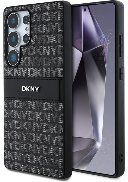 Samsung Galaxy S25 Ultra Kılıf Lisanslı Kartlıklı 3D Yazılı Repeat Texture Pattern Kapak Siyah fiyatları