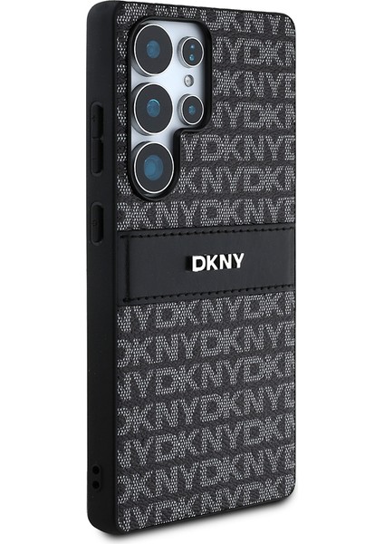 Samsung Galaxy S25 Ultra Kılıf Lisanslı Kartlıklı 3D Yazılı Repeat Texture Pattern Kapak Siyah modelleri