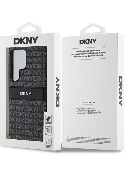 Samsung Galaxy S25 Ultra Kılıf Lisanslı Kartlıklı 3D Yazılı Repeat Texture Pattern Kapak Siyah indirimleri