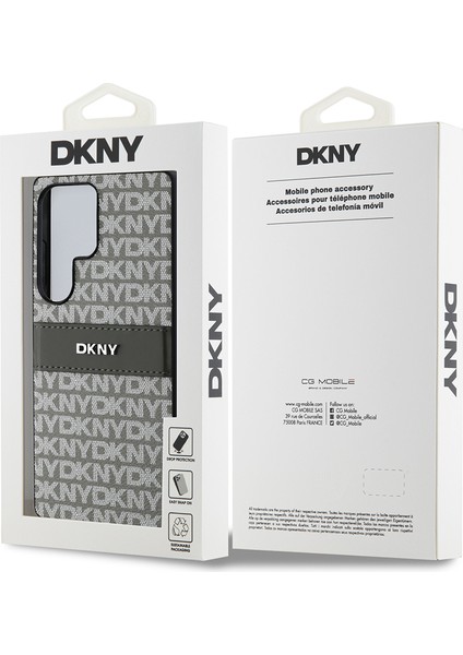 Samsung Galaxy S25 Ultra Kılıf Lisanslı Kartlıklı 3D Yazılı Repeat Texture Pattern Kapak Kahverengi indirimleri