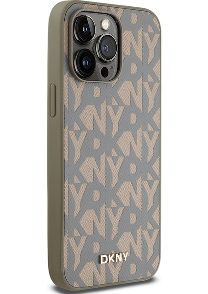 Apple iPhone 14 Pro Max Kılıf Lisanslı Magsafe Şarj Özellikli 3D Yazılı Grid Pattern Kapak Kahverengi modelleri