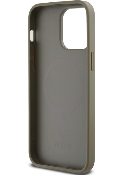 Apple iPhone 14 Pro Max Kılıf Lisanslı Magsafe Şarj Özellikli 3D Yazılı Grid Pattern Kapak Kahverengi fırsatları