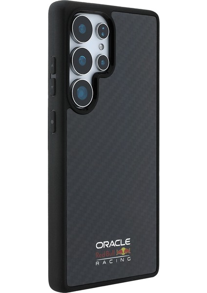 Samsung Galaxy S25 Ultra Kılıf Redbull Lisanslı Magsafe Uyumlu Karbon Fiber Parlayan Logolu Kapak Siyah modelleri