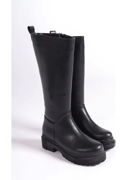 Mıra Bağcıksız Fermuarlı Ortopedik Taban Kadın Çizme St - Siyah indirimleri
