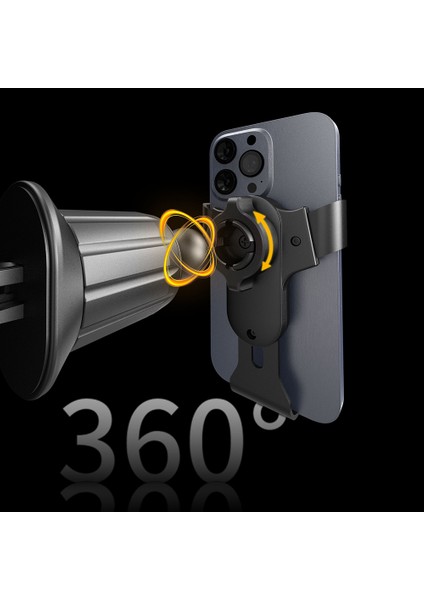 CR181 360 Derece Dönebilen Havalandırma Tasarımlı Araç Telefon Tutucu Siyah modelleri