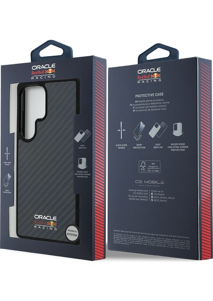 Samsung Galaxy S25 Ultra Kılıf Redbull Lisanslı Magsafe Uyumlu Karbon Fiber Parlayan Logolu Kapak Siyah indirimleri