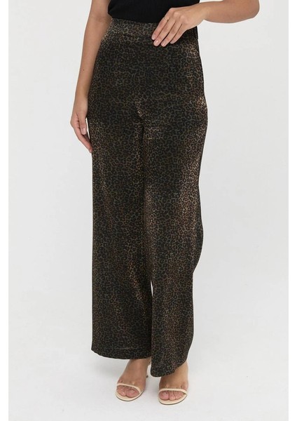 Leopar Desenli Jakarlı Pantolon
