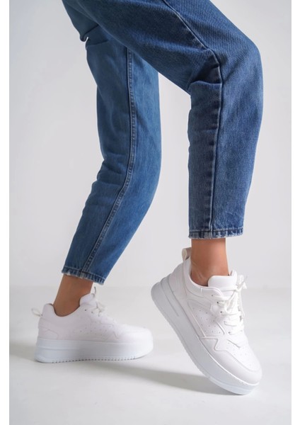 Alessı Bağcıklı Ortopedik Taban Kadın Sneaker Spor Ayakkabı Bt - Beyaz fiyatları