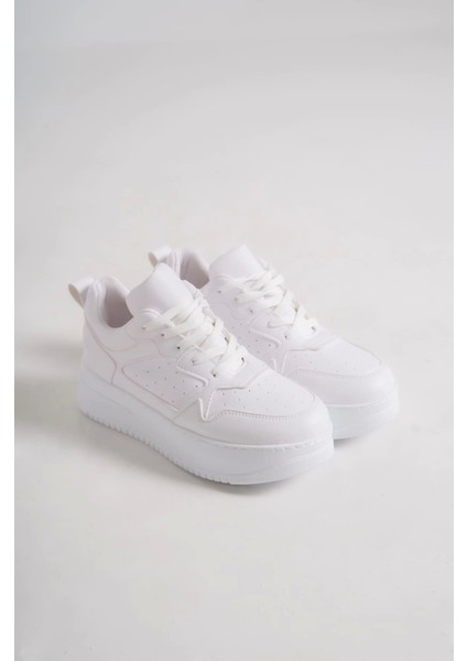 Alessı Bağcıklı Ortopedik Taban Kadın Sneaker Spor Ayakkabı Bt - Beyaz fırsatları