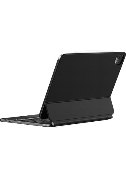 iPad Air 10.9 2022 (5.nesil) Wiwu MK-003 Gizli Kalem Bölmeli Touchpad Klavyeli Standlı Kılıf Siyah