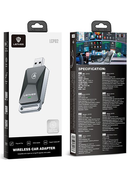 LCP02 USB Bluetooth 5.0 Wireless Transmitter Adaptör Siyah