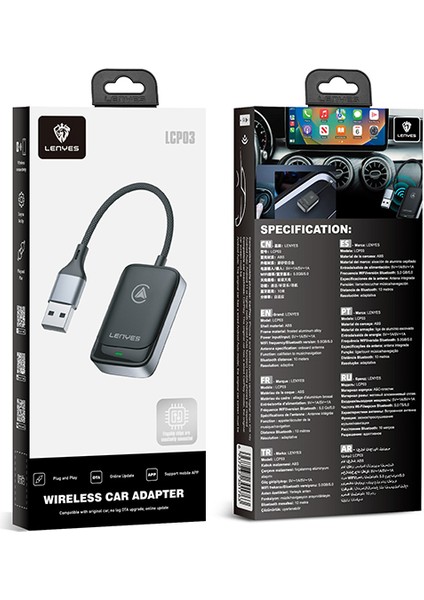 LCP03 USB Bluetooth 5.0 Wireless Transmitter Adaptör Siyah