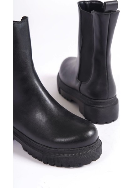 Lora Bağcıksız Lastikli Ortopedik Taban Kadın Bot St - Siyah indirimleri