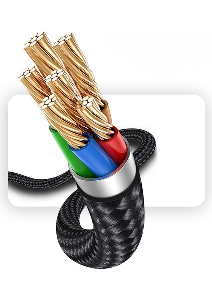 LC514 Usb-A To Lightning Hızlı Şarj Özellikli Örgülü Data ve Şarj Kablosu 15W 1m Siyah