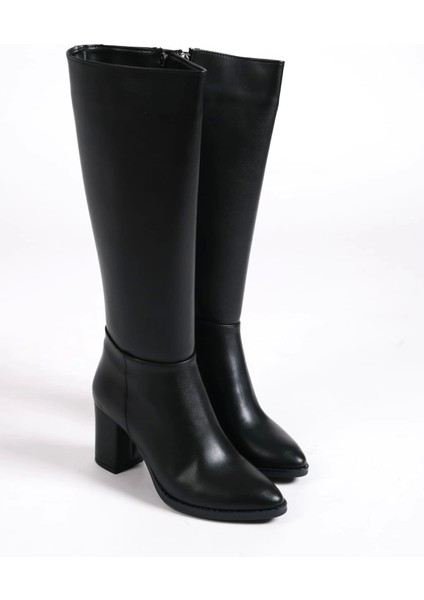 Fıorella Bağcıksız Fermuarlı Ortopedik Taban Kadın Çizme St - Siyah fırsatları