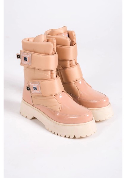 Elısa Cırt Cırtlı Paraşüt Kumaş Rugan Kadın Bot Tt - Ten fırsatları