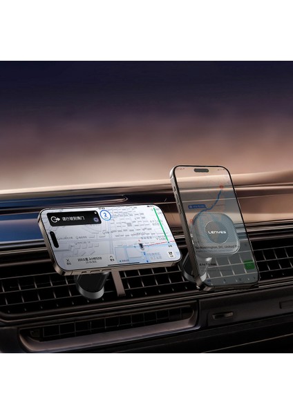 CR193 Havalandırma Tasarım Magnetik Araç Telefon Tutucu Siyah fiyatları