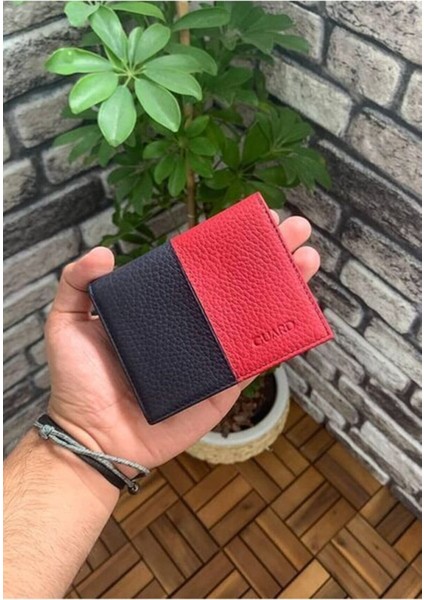 Deri Mat Yeşil/lacivert Erkek Cüzdanı (T1367)