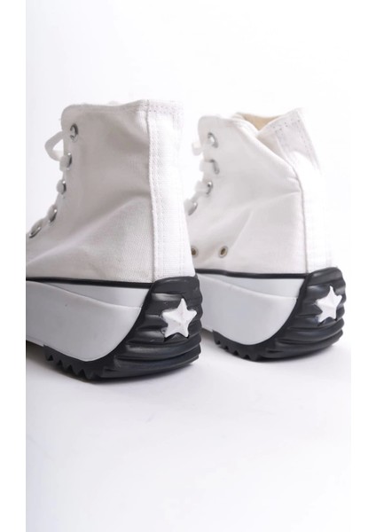 Roma Bağcıklı Ortopedik Taban Kadın Sneaker Spor Ayakkabı Bt - Beyaz indirimleri