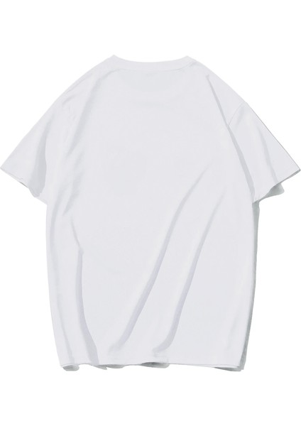 Oversize Space Jam Bad Bunny Beyaz T-Shirt
