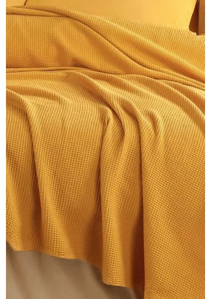 Ecocel Pike Örtü Çift Kişilik 200 x 230 cm Karde Hardal