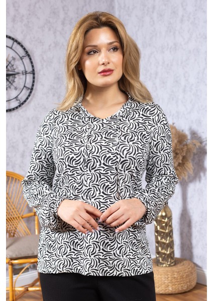 Yeni Model Yüksek Kalite Orta Yaş Anne Penye Bluz 6515