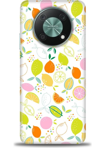 Huawei Nova Y90 Kılıf Hd Baskılı - Renkli Limonlar