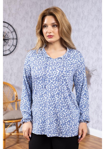 Kadın Yeni Model Yüksek Kalite Orta Yaş Anne Penye Bluz 6525