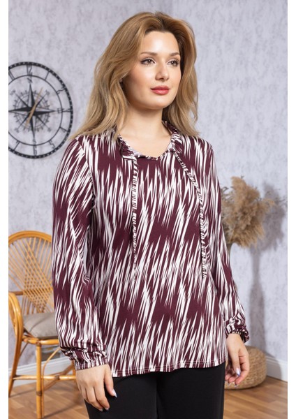 Kadın Yeni Model Yüksek Kalite Orta Yaş Anne Penye Bluz 6535 modelleri