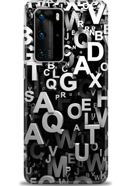 Huawei P40 Pro Kılıf Hd Baskılı - Harfler