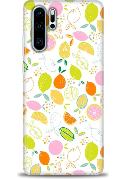 Huawei P30 Pro Kılıf Hd Baskılı - Renkli Limonlar