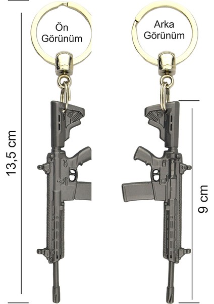 Tüfek Rifle Anahtarlık M-16 - Mat Siyah fırsatları