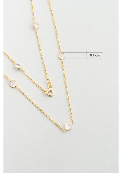 Yuvarlak Kesim 18 Ayar Sarı Altın Kaplama 42 cm Gümüş Kolye modelleri