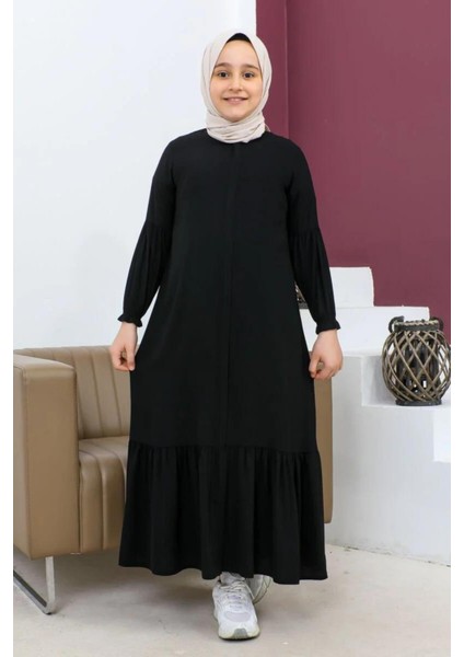 Çocuk Lale Ferace Siyah